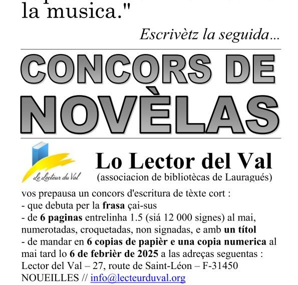 Concors de novèlas del Lector del Val 2025